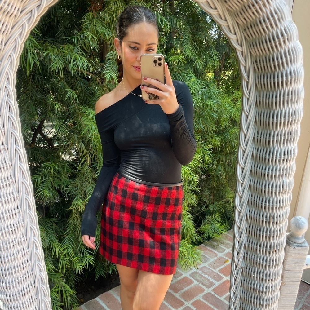 Madewell plaid mini skirt sz 2